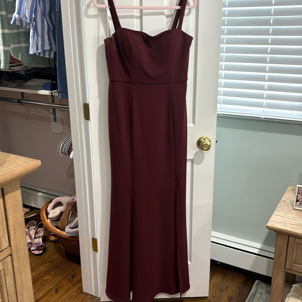Maroon, Jenny yoo, bridesmaid dress